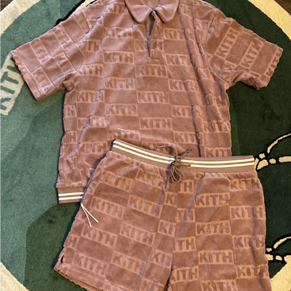 Kith Men's Polo Shirt and Shorts in Mauve